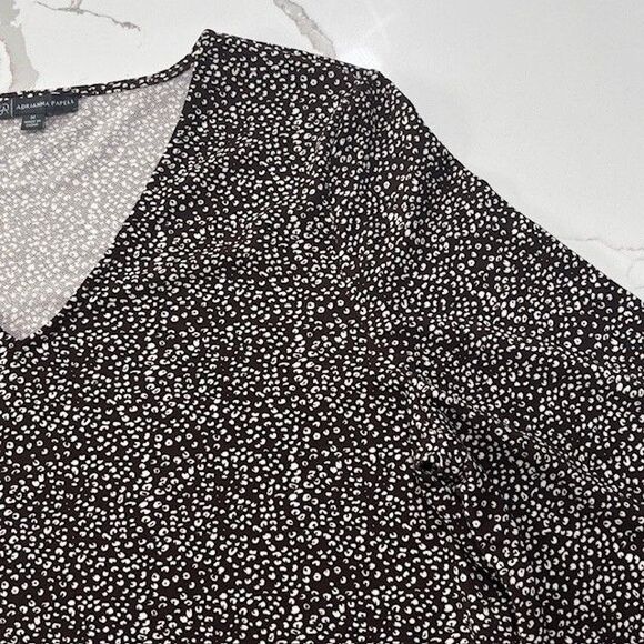 Adrianna Papell | Women's Brown Long Sleeve Flowy Blouse Size M Boho Fall Autumn - Picture 3 of 15